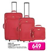 Hero Lite 3-Piece Luggage Set-Per Set