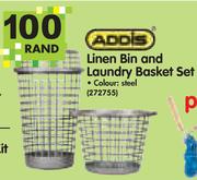 Addis Linen Bin and Laundry Basket Set