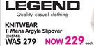 Legend Knitwear Mens Argyle Slipover