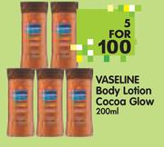 Vaseline Body Lotion Cocoa Glow-5x200ml