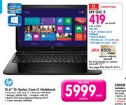 HP 15.6" 15-Series Core i3 Notebook