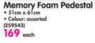 Members Mark Memory Foam Pedestal-Each