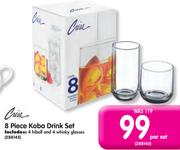 Crisa 8 Piece Koba Drink Set-Per Set