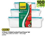 Addis 3 Piece 4 Sided Locked Food Saver Set