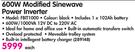 Ellies 600W Modified Sineware Power Inverter FBIT1000