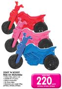 Zoot 'N Scoot Ride On Motorbike-Each