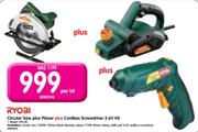 Ryobi Circular Saw+ Planer+ Cordless Screwdriver 3.6V Kit CPS-3K-Per Kit