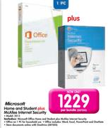 Microsoft Home And Student+ McAfee Internet Security 2013-Per Bundle