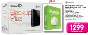 Seagate 3.5" 2TB Hard Drive+ Panda Anti-Virus 2015 1 User Backup Plus-Per Bundle