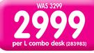 Sahara L Combo Desk Set
