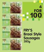 Fry's Braai Style Sausages-4x380g