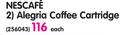 Nescafe Alegria Coffee Cartridge