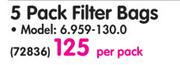 Karcher 5 Pack Filter Bags 6.959-130.0-Per Pack