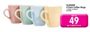 Summer 4 Pack Coffee Mugs-Per 4 Pack
