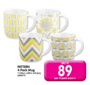Pattern 4 Pack Mug-Per 4 Pack