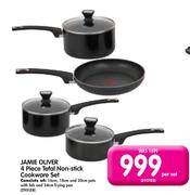 Jamie Oliver 4 Piece Tefal Non-Stick Cookware Set-Per Set