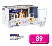 Luminarc Fire and Ice Glasses-Per 6 Pack
