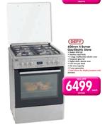 Defy 600mm 4 Burner Gas/Electric Stove DGS160