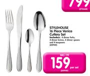 Stylehouse 16 Piece Venice Cutlery Set-Per Set