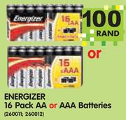 Energizer 16-Pack AA Or AAA Batteries-Each