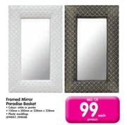 Framed Mirror Paradise Basket-Each