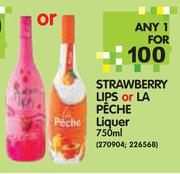Strawberry Lips Or La Peche Liquer-750ml