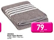 Aranda Grey Boxer Value Blanket-150 x 200cm