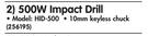 Ryobi 500W Impact Drill HID-500-Each