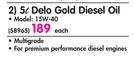 Caltex 5Ltr Delo Gold Diesel Oil 15W-40-Each