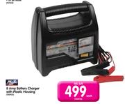 Moto 8 Amp Battery Charger With Plastic Housing-Each
