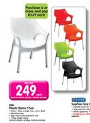 Gia Plastic Bistro Chair-Each
