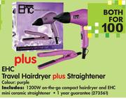 EHC Travel Hairdryer+ Straightner