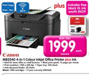 Canon 4-In-1 Colour Inkjet Office Printer MB2040 + Ink 