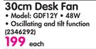 Goldair 30Cm Desk Fan GDF12Y