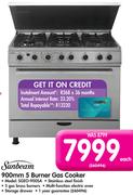 Sunbeam 900mm 5 Burner Gas Cooker SGEO-900SA