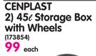 Cenplast 45L Storage Box With Wheels