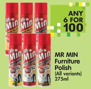 Mr Min Furniture Polish (All Variants)-6 x 275ml