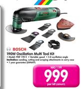 Bosch 190W Oscillation Multi Tool Kit PMF 190E-Per Kit