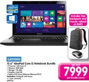 Lenovo 15.6" IdeaPad Core i5 Notebook Bundle-Per Bundle