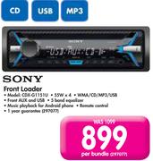 Sony Front Loader CDX-G1151U-Per Bundle