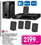LG 5.1 Channel 3D Blu-Ray Home Theatre System BH5140S