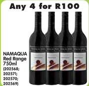 Namaqua Red Range-4x750ml