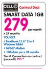 Nextbook 11.6" 2-In-1 Windows Tablet 3G/64GB-Smart Data 1GB