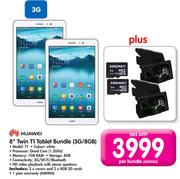 Huawei 8" Twin T1 Tablet Bundle 3G/8GB T1-Per Bundle