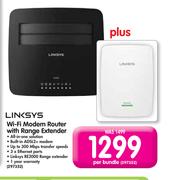 Linksys Wi-Fi Modem Router With Range Extender-Per Bundle