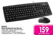 Genius Wired Keyboard And Mouse-Per Bundle