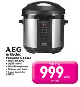 AEG 6Ltr Electric Pressure Cooker EPC6000
