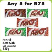 Nestle Aero Slab (All Variants)-5 x 135gm