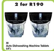M Auto Dishwashing Machine Tablets-2 x 64's
