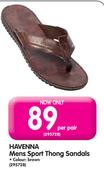 Havenna Mens Sport Thong Sandals-Per Pair